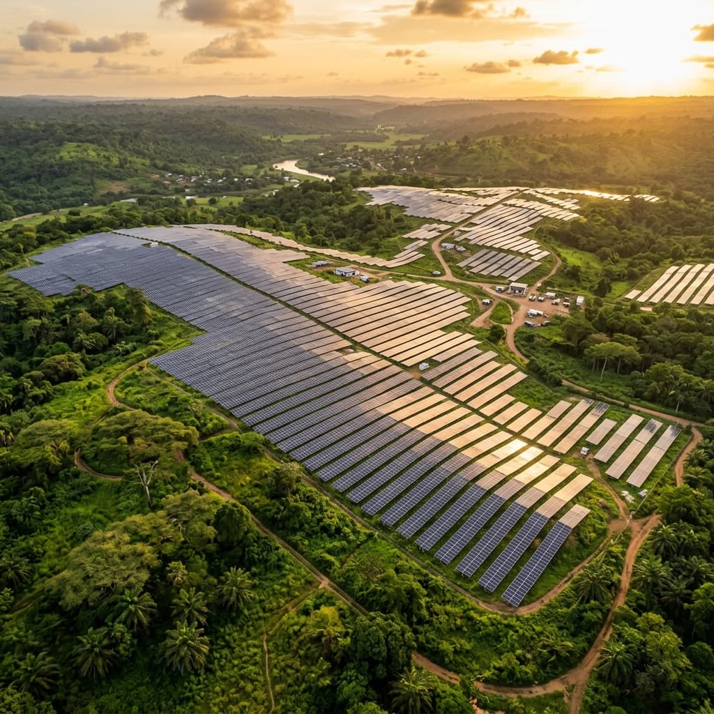 Large scale solar installation